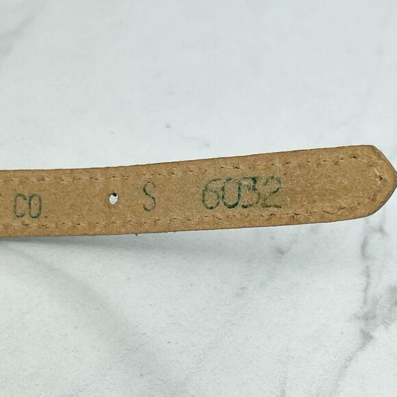 The Great New York Belt Co Brown Vintage Barrel Braided Leather Belt Size Small - Picture 4 of 9